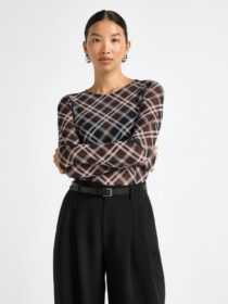 Lindex Pitkähihainen paita, verkkokangasta