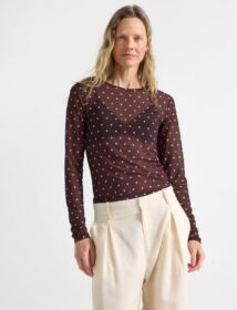 Lindex Pitkähihainen paita, verkkokangasta