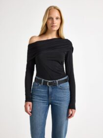Lindex Pitkähihainen yläosa drapeeratulla kauluksella