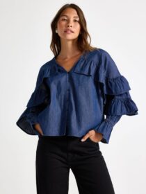 Lindex Pusero jossa röyhelöt