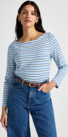 Lindex Raidallinen puuvillapusero