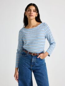 Lindex Raidallinen puuvillapusero