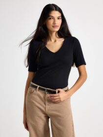 Lindex Ribattu lyhythihainen paita