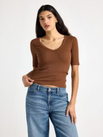 Lindex Ribattu lyhythihainen paita