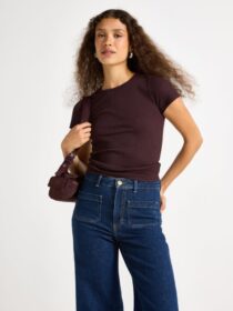 Lindex Ribattu lyhythihainen paita