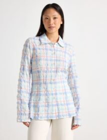 Lindex Ruudullinen paita jossa rakenne