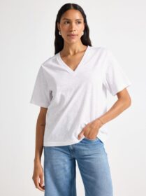 Lindex T-paita jossa v-pääntie