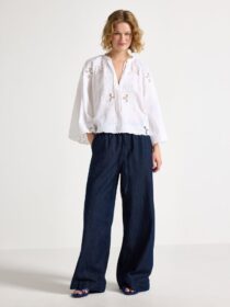 Lindex WIDE  denim-housut jossa joustava vyötärö