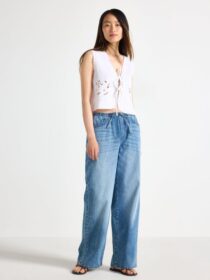 Lindex WIDE  denim-housut jossa joustava vyötärö