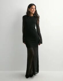 Malina Musta – Haisley sheer knitted maxi dress