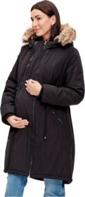 Mamalicious Amy 3in1 Maternity Padded Jacket Refurbished Musta XL Nainen