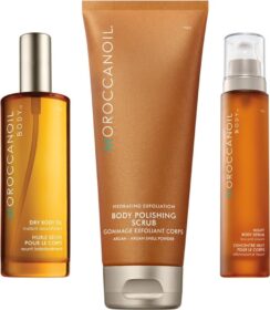 Moroccanoil Nourishing Night Body Ritual Body Oil 100ml Scrub 200ml Serum 100ml – 400 ml