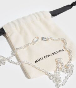 Muli Collection 3mm Anchor Chain Necklace Silver – 50cm Kaulakorut Steel