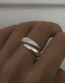 Muli Collection Hopea – Adjustable Duo Zirconia Ring