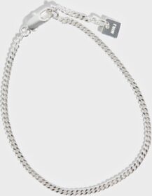 Muli Collection Thin Curb Chain Bracelet Rannekorut Steel