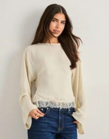 Nelly Champagne – Sassy Lace Blouse