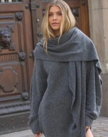 Nelly Harmaa – Soft Knit Scarf