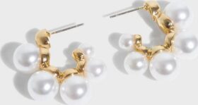 Nelly Korvakorut – Kulta – Pearl Hoops – Korut – earrings