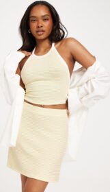 Nelly Minihameet – Gul/Randig – I Love It Stripe Skirt – Hameet – Mini Skirts