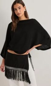 Nelly Musta – Fringe Tie Mini Skirt