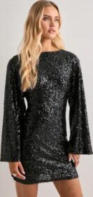 Nelly Musta – Glitter Volume Sleeve Dress