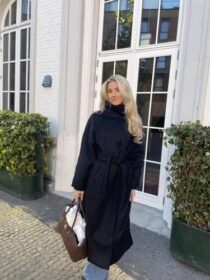 Nelly Musta – High Collar Belted Coat