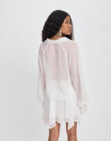Nelly Valkoinen – Flowy Shirt Blouse