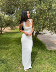 Nelly Valkoinen – Structure Halterneck Dress