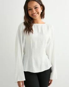 Nelly Valkoinen – Volume Sleeve Blouse