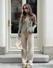 Nelly Vihreä – Cotton Detailed Jacket