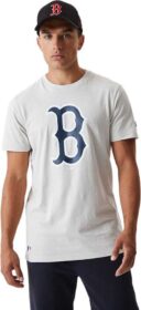 New Era Mlb Seasonal Team Logo Boston Red Sox Short Sleeve T-shirt Beige S Mies