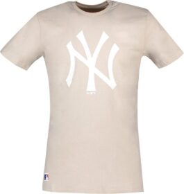 New Era Mlb Seasonal Team Logo New York Yankees Short Sleeve T-shirt Beige S Mies