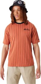 New Era Pinstripe Short Sleeve T-shirt Oranssi XL Mies