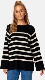 Object Collectors Item Ester LS Knit Top Black Stripes:Sandsh S