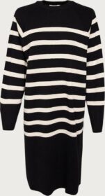 Object Collectors Item Neulemekot – Black Sandshell – Objester L/S Knit Dress Noos – Mekot