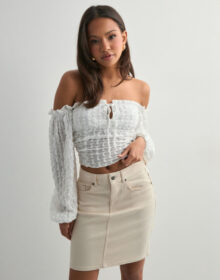 Object OBJECT – Beige – Objellen Hw Short Twill Skirt Noos