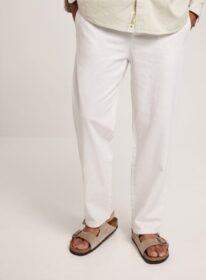 Only & Sons Onssinus Loose 0007 Cot Lin Pant No Pellavahousut Bright White