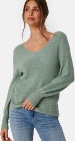 ONLY Atia L/S V-Neck Pullover Chinois Green Melang M