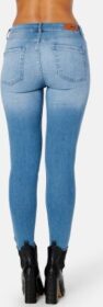 ONLY Blush Mid Ankle Zip Denim Light Medium Blue De XS/34