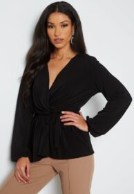 ONLY Furious Glitter Wrap Top