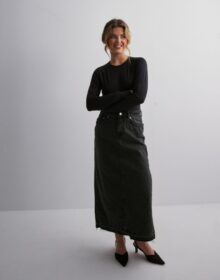 Only Harmaa – Onlnelia Mw Maxi Dnm Skirt Cro