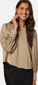 ONLY Jovana Ruby O-Neck Top Weathered Teak S