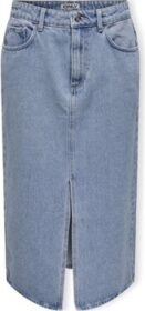 Only Lyhyt hame Only  Noos Bianca Midi Skirt – Light Blue Denim  EU L