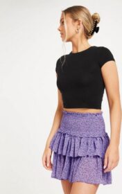 Only Minihameet – Paisley Purple Alva Leaf – Onlamanda Smock Skirt Ptm – Hameet – Mini Skirts