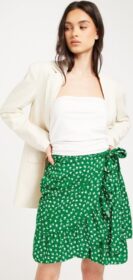 Only Minihameet – Verdant Green Fiona Ditsy – Onlolivia Wrap Skirt Wvn Noos – Hameet – Mini Skirts