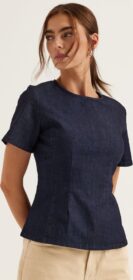 ONLY Onltammy S/S FITTED DNM SHIRT