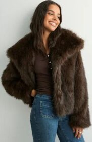 Only Ruskea – Onldawn Life Faux Fur Jacket Cc Otw