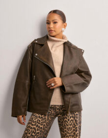 Only Ruskea – Onlmontana Faux Leather Biker Cc Ot