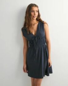 Only Sininen – Onlfeline Life Sl V-Neck Dress Wvn