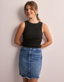 Only Sininen – Onlviola Hw no Waistband Dnm Skirt